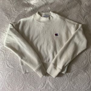 Champion reverse weave mock neck crop sweatshirt